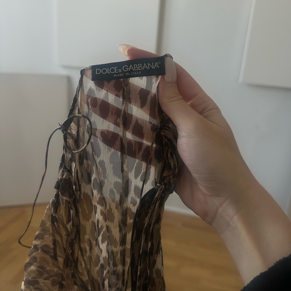 Dolce & Gabbana Leopard Print Babydoll Dress - Picture 6 of 6